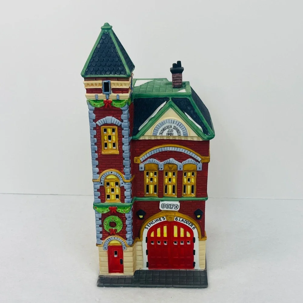 Dept 56 Red Brick Fire Station Christmas In The City Heritage Village 5536-0
